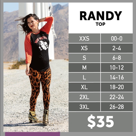 LulaRoe Randy Raglan Tee - Picture 6 of 7